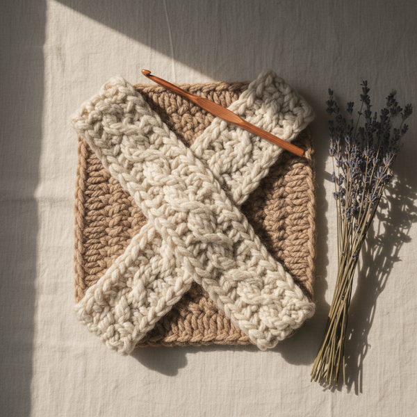 Chunky Knit-Look Scarf