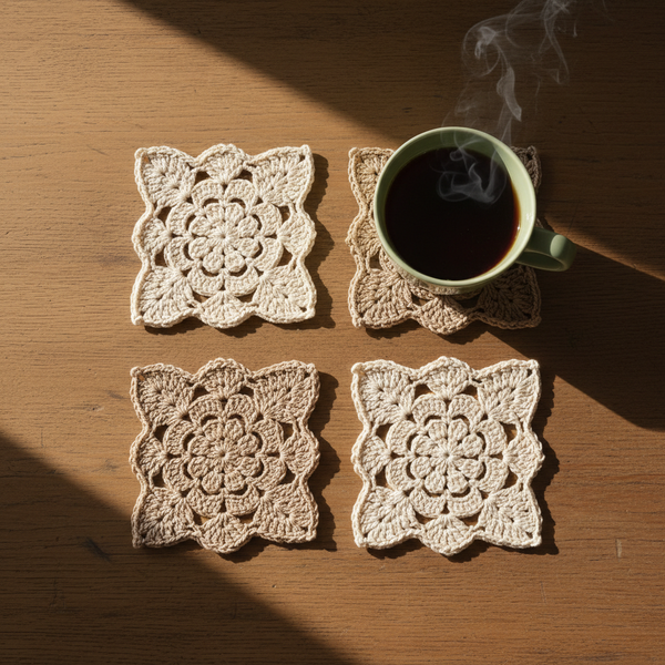 Vintage Doily Coasters Set